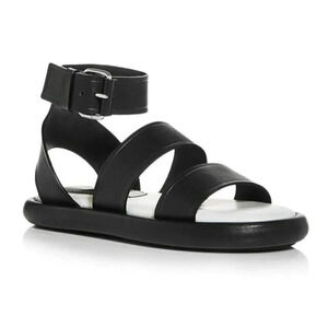 NIB Proenza Schouler Women's Black Leather Caged Sandals Size EU 37 (MSRP $695)